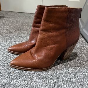 Lucky brand light brown leather booties